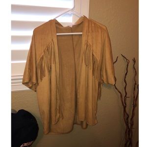 a'gaci Jackets & Coats - Faux Suede Fringe Jacket a'gaci Jackets & Coats - Faux Suede Fringe Jacket